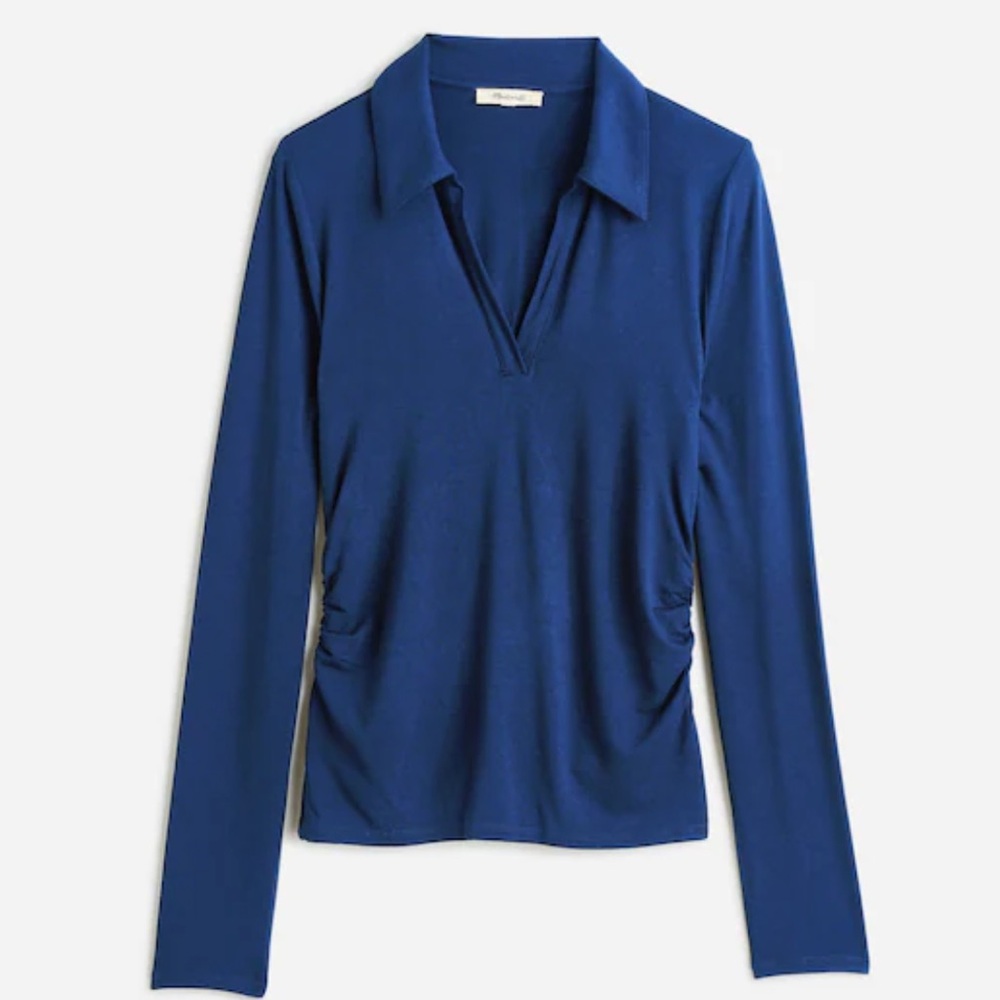 Madewell Side-Cinch Long Sleeve in Bright Cobalt